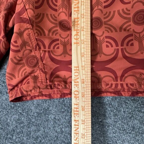 Patagonia Board Shorts Mens 33 (32) Orange Geometric Swim Trunks 9" Nylon Adult - Picture 8 of 9